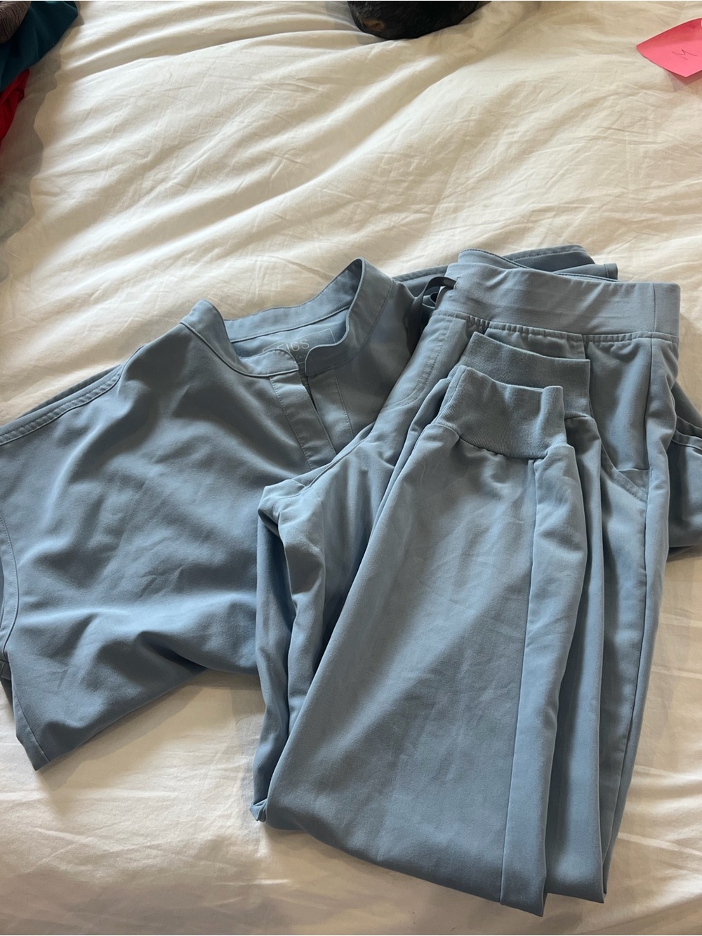 Figs Light Blue Jogger Pants & Top Set